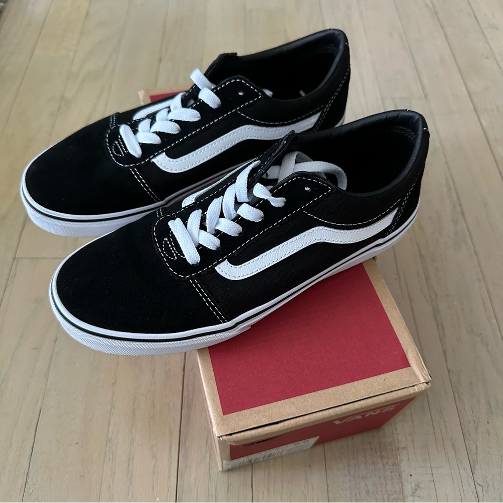 Black and White Vans Sneakers